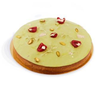 Tarte pistache framboise  10 personnes
