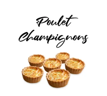 Minis quiches  poulet champignons 4.5 cm